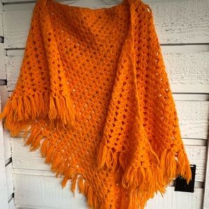Vintage hand-crocheted shawl